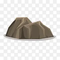 扁平化石块