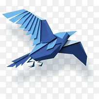 高清蓝色飞翔的小鸟