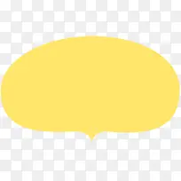 黄色可爱气泡对话框