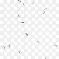 漂浮紫色装饰蜻蜓