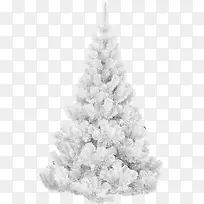 白色圣诞树冬日白雪装饰