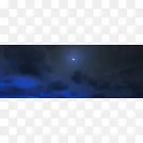 动漫夜空月亮唯美背景banner