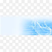 蓝色水花淘宝背景图