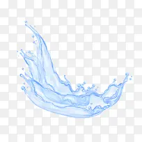 蓝色水花素材图片