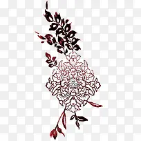 手绘叶子