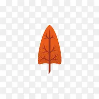 橙色圆角树叶