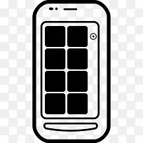 手机屏幕上的黑色方块图标