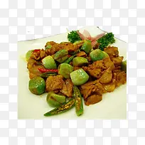 腊八蒜爆羔羊肉