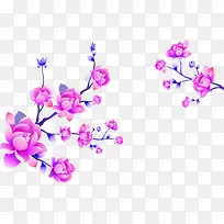 手绘粉色花卉春季封面