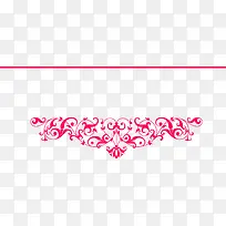 手绘粉色婚礼花纹