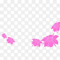 手绘粉色小花插图