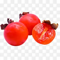红色水果柿子