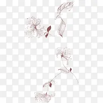 手绘植物花朵底纹