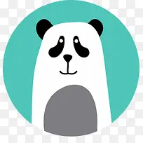 可爱动物头像矢量图