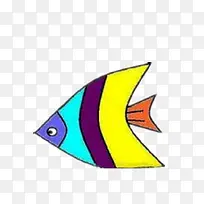 彩色的热带可爱小鱼