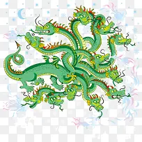卡通龙插画素材矢量