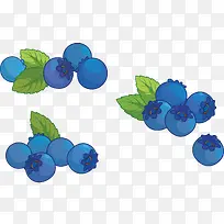 卡通手绘蓝莓装饰图案