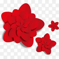 高清创意扁平风格红色的花卉
