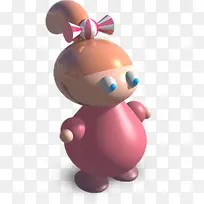 3D立体卡通辨子装饰