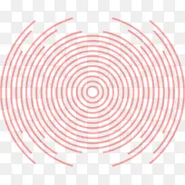 红色抽象手绘线条圆形