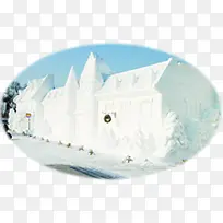 创意合成雪山雕像摄影