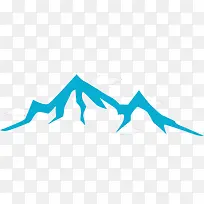 矢量手绘雪山