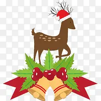 麋鹿 小鹿  圣诞 铃铛
