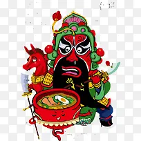 手绘新年人物插画