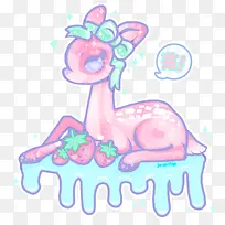 水粉插画小鹿