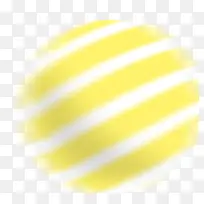 黄白条纹装饰圆球