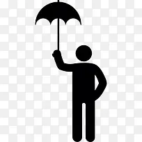 人与伞图标