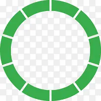 绿色圆圈矢量虚线圆素材