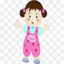 高清卡通手绘星星小女孩