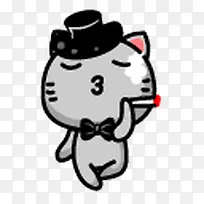 吸烟的猫咪