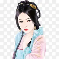 高贵女子古风手绘女子