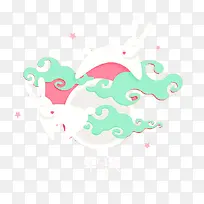 兔子和云纹