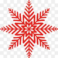 红色雪花矢量图新年圣诞元素