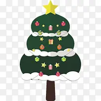 圣诞节 冬天 新年 庆祝 松树 卡通插画
