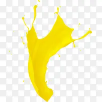 黄色果汁液体溅