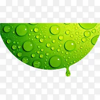 绿色水滴圆形水滴