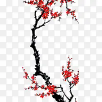 梅花水墨画PNG4