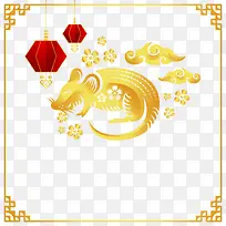 鼠年矢量元素图