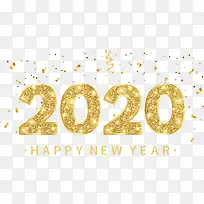 2020新年元素金色