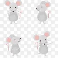 老鼠 动物 卡通 插画 素材
