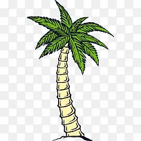 卡通手绘椰子树3