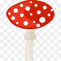 手绘卡通红色蘑菇