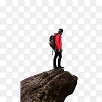 山顶的登山者