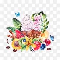 水果冰淇淋圣代