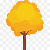 秋季金黄色的树