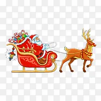 圣诞老人-圣诞节-送礼物-麋鹿